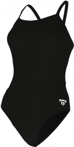 Costum de baie de damă Michael Phelps Solid Mid Back Black/White Costum de baie de damă Michael Phelps Solid Mid Back Black/White