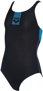 Costum de baie fete Arena Basics Swim Pro Back One Piece Junior Black/Turquoise