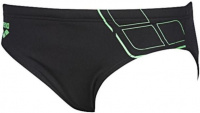 Costum de înot pentru băieți Arena Essentials Brief Junior Black/Golf Green