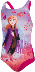 Costum de baie fete Speedo Disney Frozen Anna Digital Placement Medalist Girl Magenta/Hard Candy/Diva