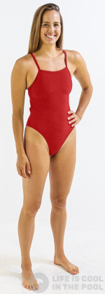 Costum de baie de damă Finis Skinback Solid Red