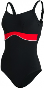 Costum de baie de damă Speedo Salacia Clipback Shaping 1 Piece Black/Lava Red/White Costum de baie de damă Speedo Salacia Clipback Shaping 1 Piece Black/Lava Red/White