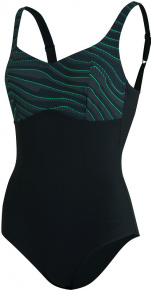Costum de baie de damă Speedo ContourLustre Printed Black/Oxid Grey/Neon Absinthe Costum de baie de damă Speedo ContourLustre Printed Black/Oxid Grey/Neon Absinthe