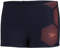 Costum de înot pentru băieți Speedo Tech Placement Aquashort Boy True Navy/Fluo Tangerine Costum de înot pentru băieți Speedo Tech Placement Aquashort Boy True Navy/Fluo Tangerine
