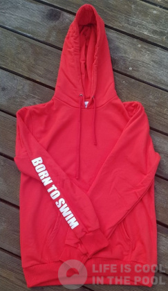 Bluză sport cu glugǎ BornToSwim Sweatshirt Hoodie Red