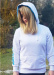 Bluză de sport cu glugă pentru copii BornToSwim Sweatshirt Hoodie Junior White/Turquoise
