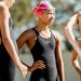 Costum de înot de concurs pentru fete Finis Fuse Open Back Kneeskin Junior Black