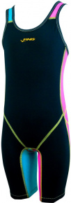 Costum de înot de concurs pentru fete Finis Fuse Open Back Kneeskin Junior Cotton Candy