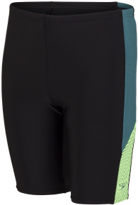 Costum de înot pentru băieți Speedo Dive Jammer Boy Black/Swell Green/Zest Green