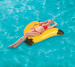 Șezlong gonflabil Inflatable Banana Pool Lounger