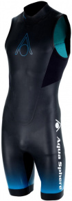 Costum de înot din neopren cu pantaloni scurți pentru bărbați Aqua Sphere Aquaskin Shorty V3 Men Black/Blue