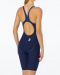 Costum de baie competiție femei Tyr Thresher Open Back Navy/Blue