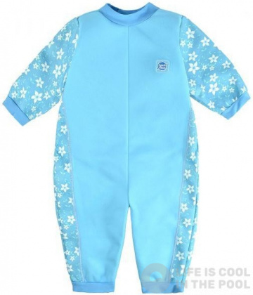 Costum de neopren pentru copii Splash About UV Neoprene Overall Blue Blossom