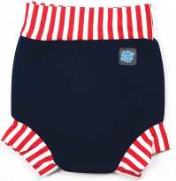 Costum de înot pentru sugari Splash About Happy Nappy Navy/Red Stripe