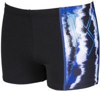 Costum de baie bărbați Arena Infinite Stripe Short Black/Neon Blue/Multi