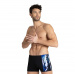 Costum de baie bărbați Arena Infinite Stripe Short Black/Neon Blue/Multi