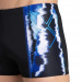 Costum de baie bărbați Arena Infinite Stripe Short Black/Neon Blue/Multi