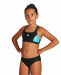 Costum de baie fete Arena Thrice Two Pieces Junior Black/Martinica/White