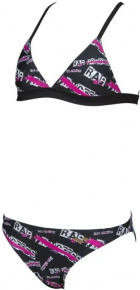 Costum de baie fete Arena Meryl Triangle Two Pieces Junior Black/Multi Costum de baie fete Arena Meryl Triangle Two Pieces Junior Black/Multi