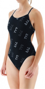 Costum de baie de damă Tyr Cascading Cutoutfit Black/Grey