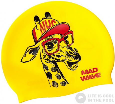 Cască de înot pentru copii Mad Wave Giraffe Swim Cap Junior