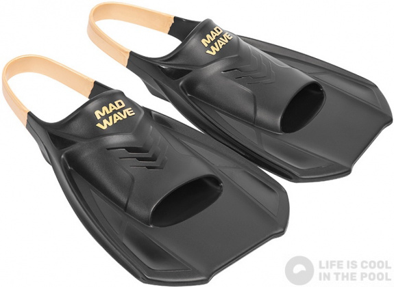 Labe de înot Mad Wave Open Heel Training Fin Black