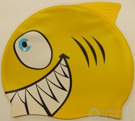 Cască de înot pentru copii BornToSwim Shark Junior Swim Cap
