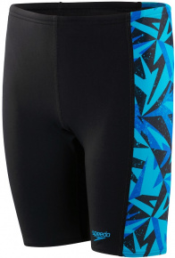Costum de înot pentru băieți Speedo HyberBoom Logo Jammer Boy Black/True Navy/Blue Flame/Pool Costum de înot pentru băieți Speedo HyberBoom Logo Jammer Boy Black/True Navy/Blue Flame/Pool