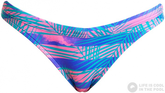 Partea de jos a costumului de baie Funkita Pastel Palm Hipster Brief