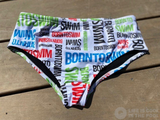 Costum de baie bărbați BornToSwim Logo Brief White