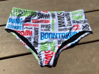 Costum de baie bărbați BornToSwim Logo Brief White