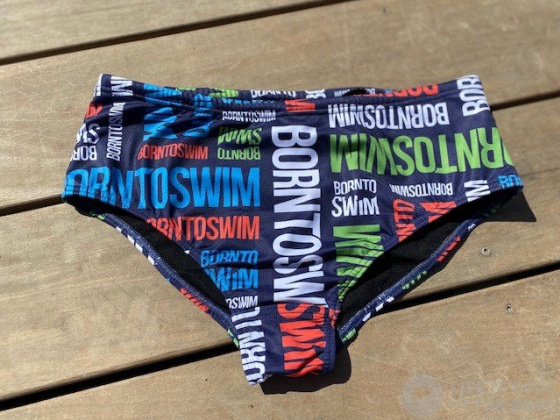 Costum de baie bărbați BornToSwim Logo Brief Navy