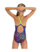 Arena Girls Carnival Swimsuit Lightdrop Back Soft Green/Multi