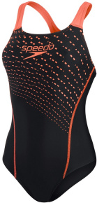 Speedo Medley Logo 1 Piece Black/Siren Red Speedo Medley Logo 1 Piece Black/Siren Red