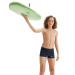 Speedo Plastisol Placement Aquashort Boy True Navy/Green Glow/Arctic