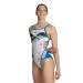 Arena Planet Swimsuit Super Fly Back White/Blue Cosmo