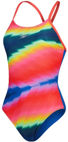 Speedo Allover Fixed Crossback Blue/Pink Speedo Allover Fixed Crossback Blue/Pink