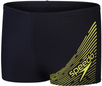 Speedo Medley Logo Aquashorts Junior Black/Lemon Drizzle