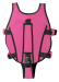 Vestă de înot pentru copii AquaKiddo AquaKiddo Swim Vest Pink