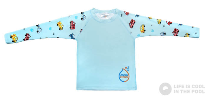 Dětské plážové UV tričko Aquakiddo UV Protection Shirt Cars