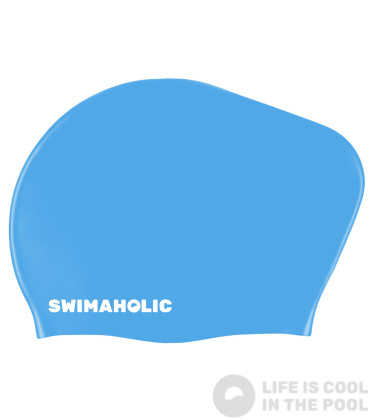 Cască de înot pentru copii, pentru păr lung Swimaholic Long Hair Cap Junior