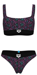 Arena Monogram Elastic Bikini Brallette Black/Multi