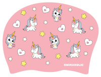 Cască de înot pentru copii pentru păr lung Swimaholic Unicorns Long Hair Cap Junior